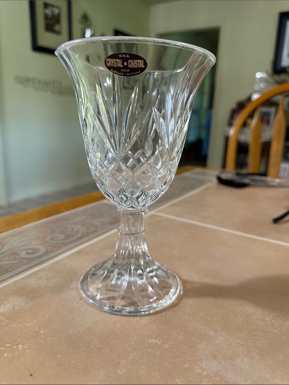 VTG CRYSTAL•CRISTAL LEAD Goblet - Picture 1 of 7